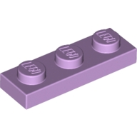 Lego destička 1x3, levandulová (6054867, 6112961)